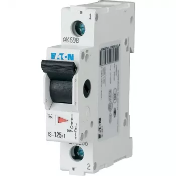 Eaton 276286 Pagrindinis jungiklis 1-polis 125 A 240 V AC su 1 NO + 1 NC pagalbiniais kontaktais