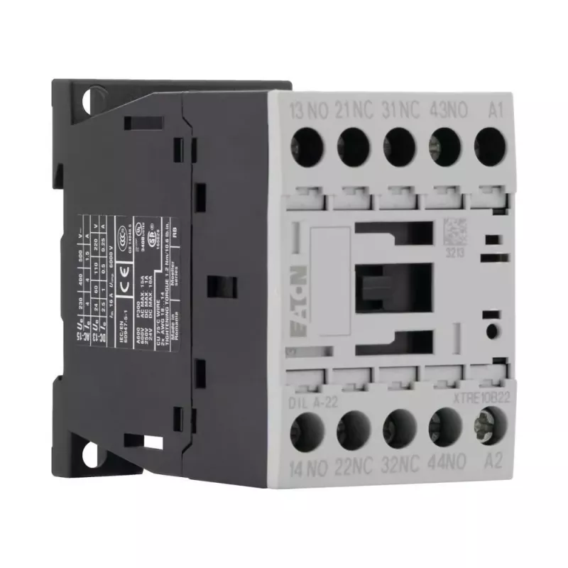 Eaton DILA-22 kontaktorių relė, 4 polių, 2NO+2NC, 24 V AC 50 Hz ritė 276386