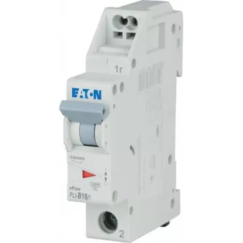Eaton PLI-B16/1 automatinis grandinės pertraukiklis, B tipo, 16A, 1 polius, 4,5kA, DIN bėgiui, 101251