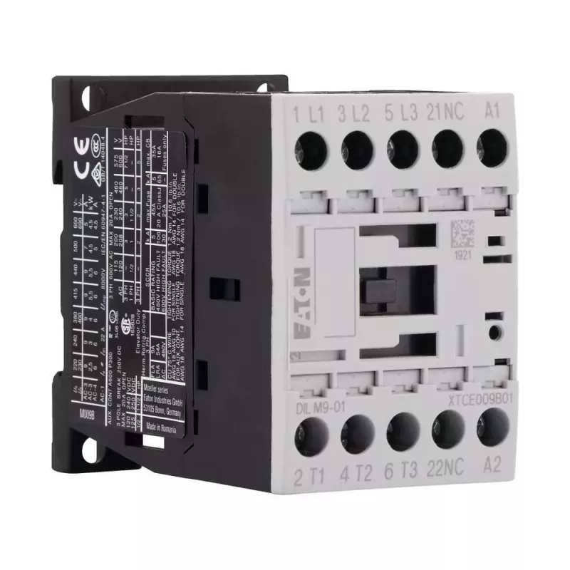 Eaton DILM9-01 24V AC 50Hz 3 polių kontaktorius, 9A, 1NO, IP20 276712