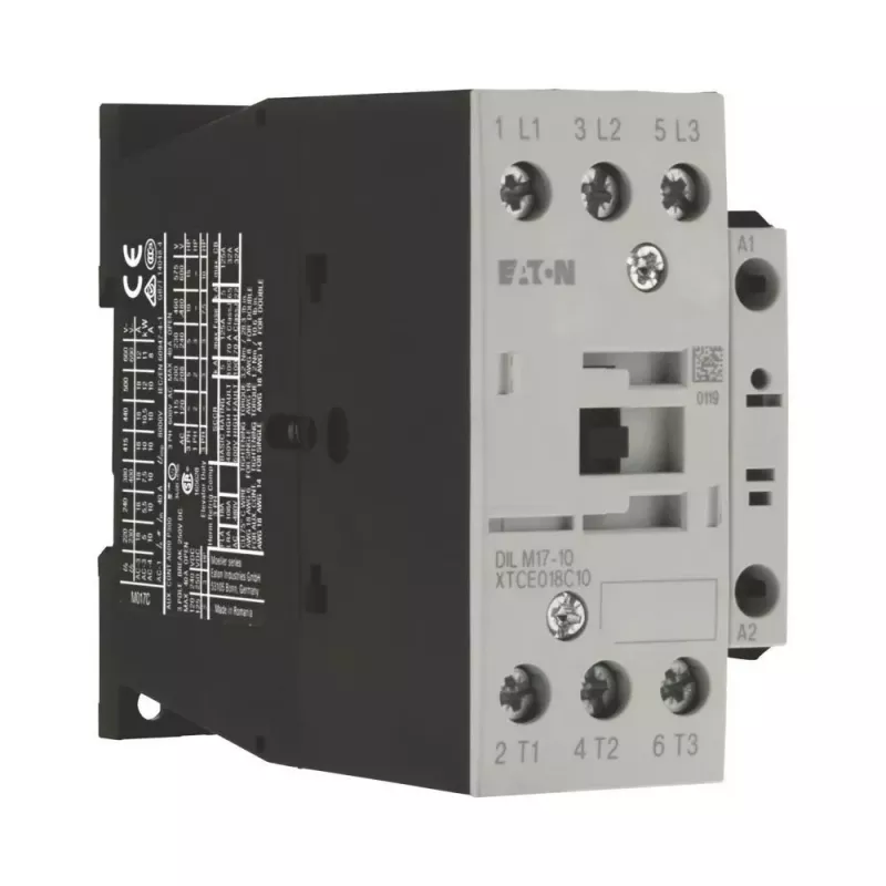 EATON DILM17-10 24V AC 50/60Hz galios kontaktorius, 3 polių, 17A AC-3, 1NO pagalbinis 277008