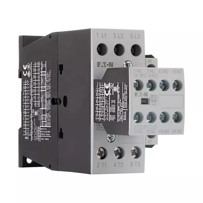 Eaton DILM25-32 3 polių galios kontaktoriuss, 230 V AC ritė, 11 kW, 25 A, 3NO + 2NO/2NC pagalbiniai kontaktai 277228
