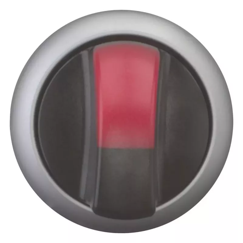 Eaton M22-WLK3-R apšviestas perjungiklio aktuatas, 3 padėčių, raudona rankenėlė, 22,5 mm