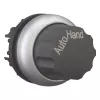 Eaton M22-WR-X91 selektoriaus jungiklio pavara, sukamasis rankenėlė, 2 padėčių, fiksuojamoji, juodas plastikinis priekinis žiedas, 22,5 mm