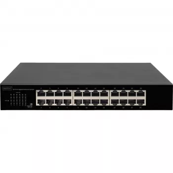 DIGITUS DN-80113-1 24 prievadų Gigabitinis komutatorius, 19 colių, 48 Gbps, nevaldomas