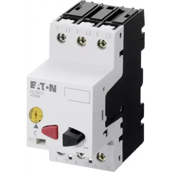 EATON PKZM01-6.3 variklio apsaugos automatinis jungiklis, 6.3 A, 3 polių, mygtukinis, 2.2 kW prie 400 V 278483