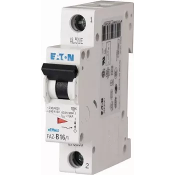 Eaton FAZ-B10/1 miniatiūrinis automatinis jungiklis, 1 polius, 10 A, B tipo, 6 kA, 230/400 V AC 278531