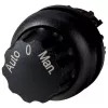 Eaton Moeller M22 3 padėčių selektoriaus jungiklio aktorius, juodas plastikinis priekinis žiedas, fiksuojamas, 22,5 mm 226839