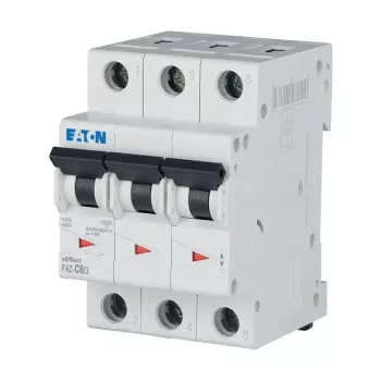 Eaton FAZ-C6/3 6 A 3 polių C charakteristikos automatinis jungiklis (MCB), 6 kA 278867