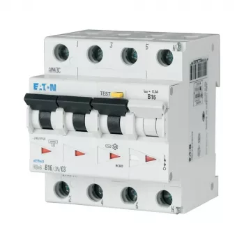 Eaton FI/LS-Schalter 16 A 100 mA LS C 3p+N FI A (170929) – kombinuotas apsauginis automatinis jungiklis