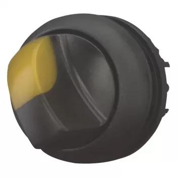 Eaton M22S-WLKV-Y 3 padėčių selektoriaus jungiklio aktuatas, juodas, plastikinis priekinis žiedas 284543