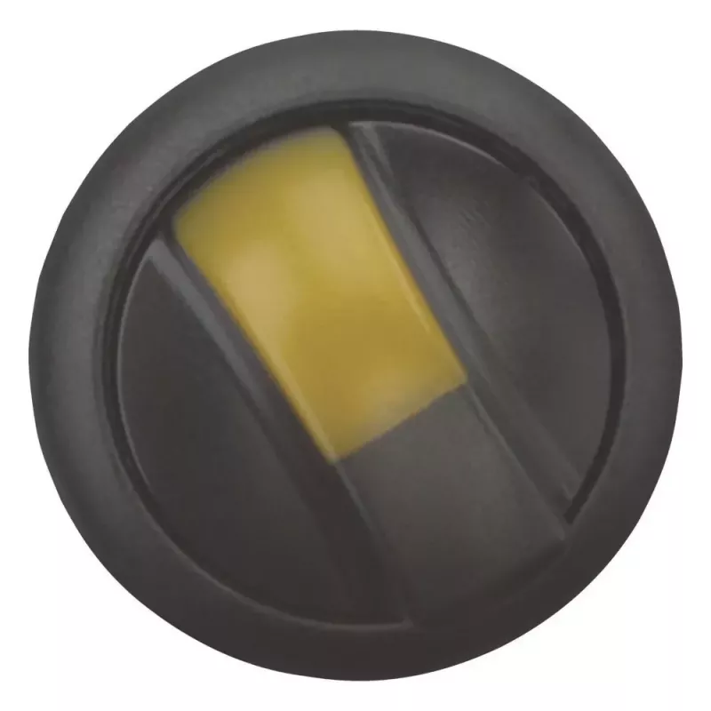 Eaton M22S-WLKV-Y 3 padėčių selektoriaus jungiklio aktuatas, juodas, plastikinis priekinis žiedas 284543