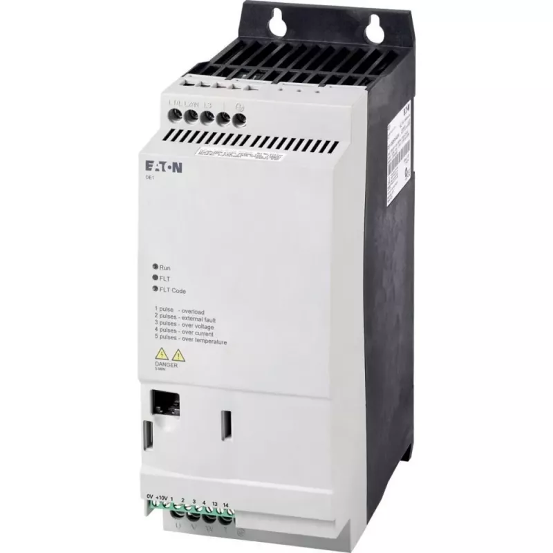 Eaton DE1-34016FN-N20N kintamo greičio starteris, 7,5 kW, 16 A, 380-480 V, IP20, juodas/baltas 174340