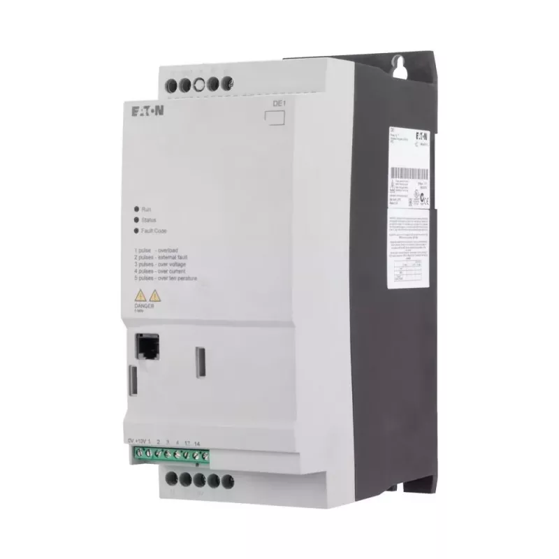 Eaton DE1-34016FN-N20N kintamo greičio starteris, 7,5 kW, 16 A, 380-480 V, IP20, juodas/baltas 174340