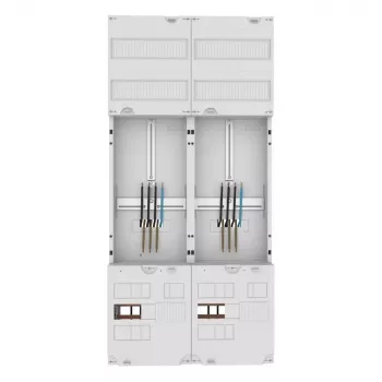 Eaton ZSD-Z27A1332 skaitiklio laukas su skirstomuoju skydu, 1 skaitiklio vieta, 1 skirstymo laukas, 63 A, 5 polių šyninė sistema, 7 eilės, 12 TE eilėje, iš anksto sujungta 260411
