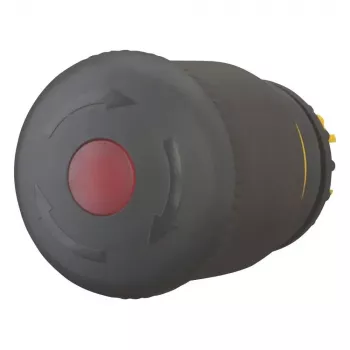 EATON M22S-PVLT apšviestas avarinio sustabdymo mygtuko aktuaratorius, atleidžiamas pasukus, juoda grybo formos galvutė, 38 mm, IP66/IP67/IP69K 271540