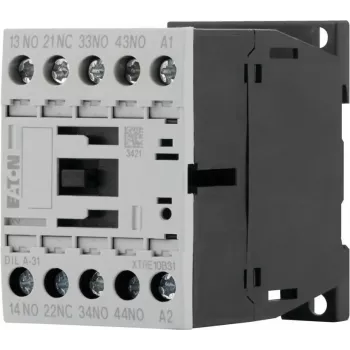 Eaton DILA-31 pagalbinis kontaktorius, 230 V AC ritė, 3 NO + 1 NC, varžtiniai gnybtai, 1,6 kW