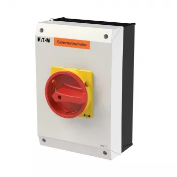 Eaton P3-63/I4-SI/HI11 2-polių rotacinis pagrindinis jungiklis, 63 A, 690 V AC, pilkas/raudonas 207363