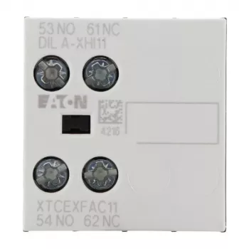 Eaton DILA-XHI11 pagalbinis kontaktų blokas - 1NO+1NC, varžtiniai gnybtai, priekinis montavimas, 690V 276421