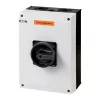 Eaton P3-100/I5/SVB-SW/HI11 3 polių pagrindinis jungiklis 100 A, paviršinio montavimo, IP65, raudona/geltona sukama rankena, užrakinamas, 1NO+1NC 207375