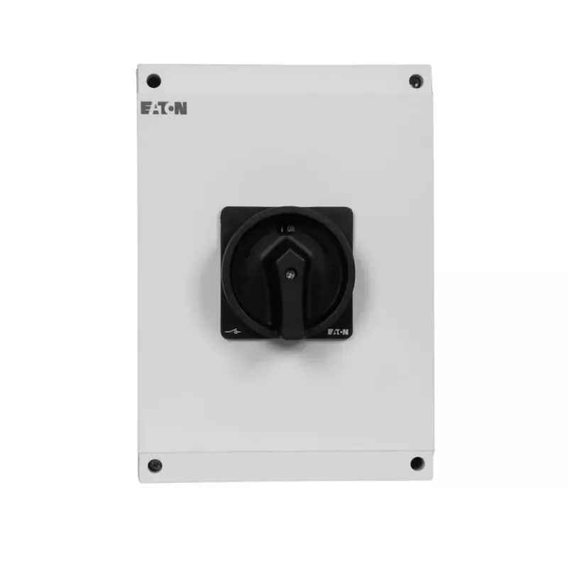 Eaton P3-100/I5/SVB-SW/HI11 3 polių pagrindinis jungiklis 100 A, paviršinio montavimo, IP65, raudona/geltona sukama rankena, užrakinamas, 1NO+1NC 207375