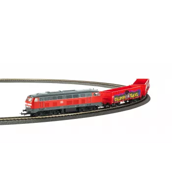 PIKO 57032 Kids Start-Set krovininis traukinys BR 218 DB AG su dviem Eaos atvirais vagonais