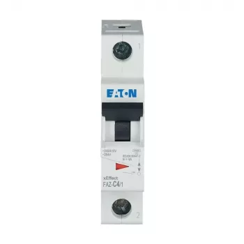 Eaton FAZ-C4/1 miniatiūrinis automatinis jungiklis C tipo, 1 polius, 4 A, 10 kA, DIN bėgiui 278553