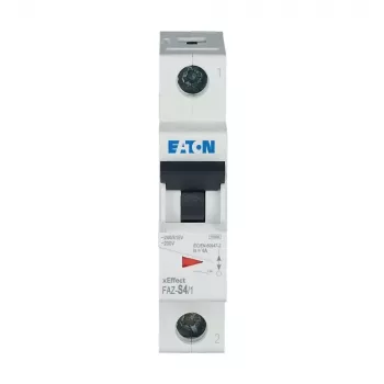 Eaton FAZ-S4/1 miniatiūrinis automatinis jungiklis, 1 polius, 4A, S charakteristika, 10kA, 278609
