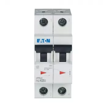 EATON FAZ-K25/2 automatinis grandinės pertraukiklis (MCB), K charakteristika, 25 A, 2 polių, 10 kA 278800
