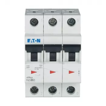 Eaton FAZ-B6/3 B tipo automatinis jungiklis 6 A 3 polių 10 kA 278841