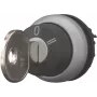 Eaton M22-WRS3 raktu valdomas selektoriaus jungiklio aktorius, 3 padėčių fiksuotas, plastikinis juodas priekinis žiedas, 22,5 mm 216900