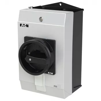 Eaton P1-25/I2H/SVB-SW/HI11 3 polių pagrindinis jungiklis 25A IP65 paviršinio montavimo juodas/pilkas 227862