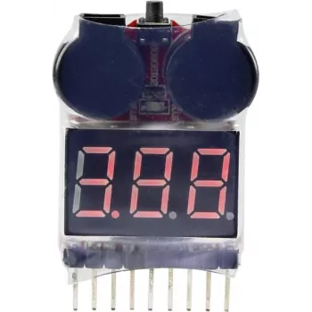 Reely LiPo įkrovos tikrintuvas 2-8S baterijoms su LCD ekranu ir balansavimo prievadu 1511388