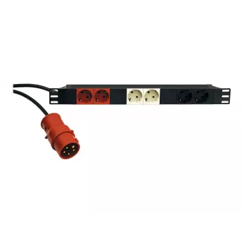 KÖNIG & MEYER 19-Power Box 1U 8 lizdų Schuko PDU, 16 A, juodas 28664-000-55