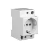 Eaton xPole DIN bėgio Schuko rozetė 16 A 250 V AC be dangtelio, 2,5 TE, šviesiai pilka 266875