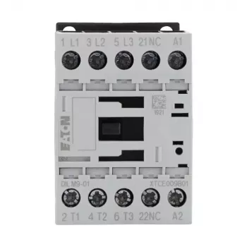 Eaton DILM9-01 kontaktorius, 3 polių, 9 A, 24 V AC ritė 276729