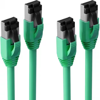 S CONN Maximum Connectivity Cat. 8.1 F/FTP PIMF LSZH komutacinis kabelis, 7,5 m, žalias, 2 vnt. SC08-41063-2
