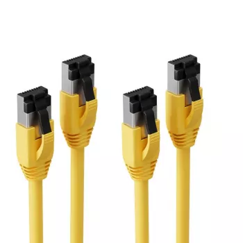 S CONN MAXIMUM CONNECTIVITY Cat. 8.1 F/FTP PIMF LSZH komutacinis kabelis, geltonas, 1,5 m, 2 vnt. SC08-41152-2