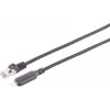S CONN MAXIMUM CONNECTIVITY USB-C LAN tinklo adapterio kabelis 1G, USB Type-C kištukas į RJ45, aliuminis, juodas, 2m (14-51035)