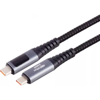 S CONN MAXIMUM CONNECTIVITY USB-C įkrovimo kabelis, 2.0, 240W PD, A/V/W ekranas, 2m (14-59035)