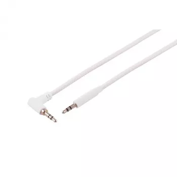 S CONN maximum connectivity garso kabelis 3,5mm TRS su lenktu ir tiesiu jungtimi, baltas, 1,2m, 14-07126