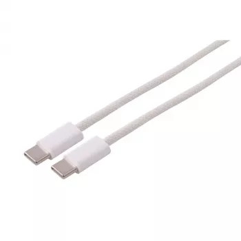 S CONN MAXIMUM CONNECTIVITY USB-C į USB-C pintas įkrovimo kabelis, 60W PD, 1m, baltas 14-21026