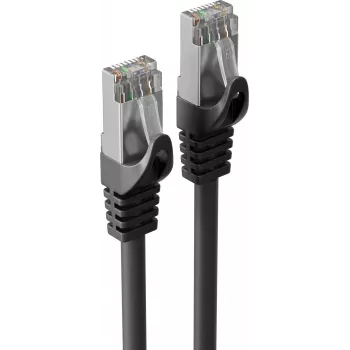 S CONN MAXIMUM CONNECTIVITY Industrial Cat.7 S/FTP PUR komutacinis kabelis, RJ45, 3m, juodas 08-39045