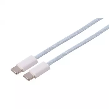S CONN MAXIMUM CONNECTIVITY USB-C į USB-C įkrovimo kabelis, 2.0, 60W, mėlynas tekstilinis, 2m 14-21031