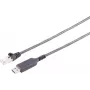 S CONN MAXIMUM CONNECTIVITY USB-A į RJ45 Gigabit Ethernet adapterio kabelis, 3 m, juodas, 13-52045