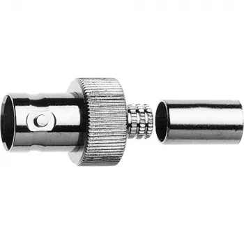 Telegärtner BNC moteriškas crimp jungtis RG-62 koaksialiniam kabeliui, 93 Ohm, nikeliuotas žalvaris J01003A1262