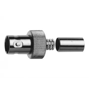 Telegärtner BNC moteriškas crimp jungtis RG-62 koaksialiniam kabeliui, 93 Ohm, nikeliuotas žalvaris J01003A1262