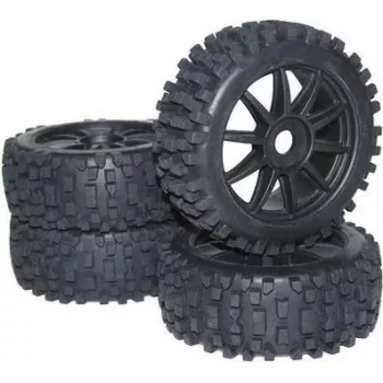 Reely 1:8 Buggy komplektiniai ratai Big Core 10 stipinų juodi, 4 vnt. (MV3693SBA3)