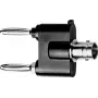 Telegärtner matavimo adapteris BNC moteriškas į 4 mm bananų kištukus, juodas/sidabrinis J01008A0620
