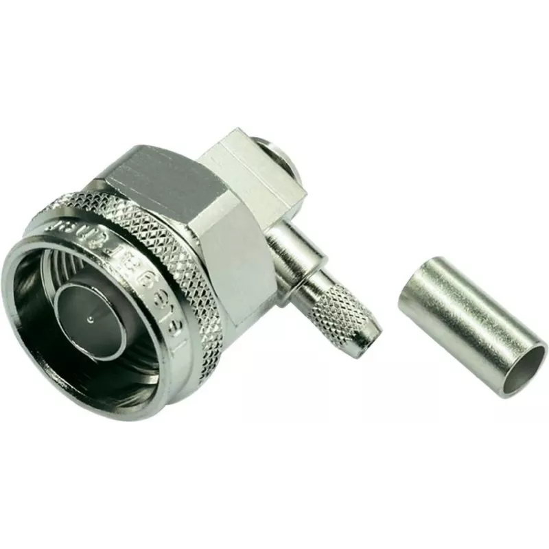 Telegärtner N tipo 90° kampinis crimp jungtis, skirta RG-223/U, RG-142 B/U kabeliams (J01020A0036)
